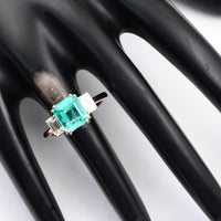 3.75 Ct Octagonal Step Cut Natural Beryl Emerald 18K Gold Ring