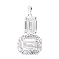 3.47 Carats Lab Grown Diamond 14K Gold Pendant