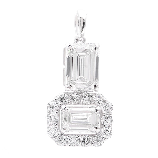 3.47 Carats Lab Grown Diamond 14K Gold Pendant
