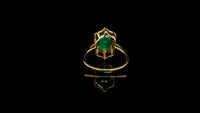 2.90 Ct Octagon Natural Emerald 14K Gold Ring