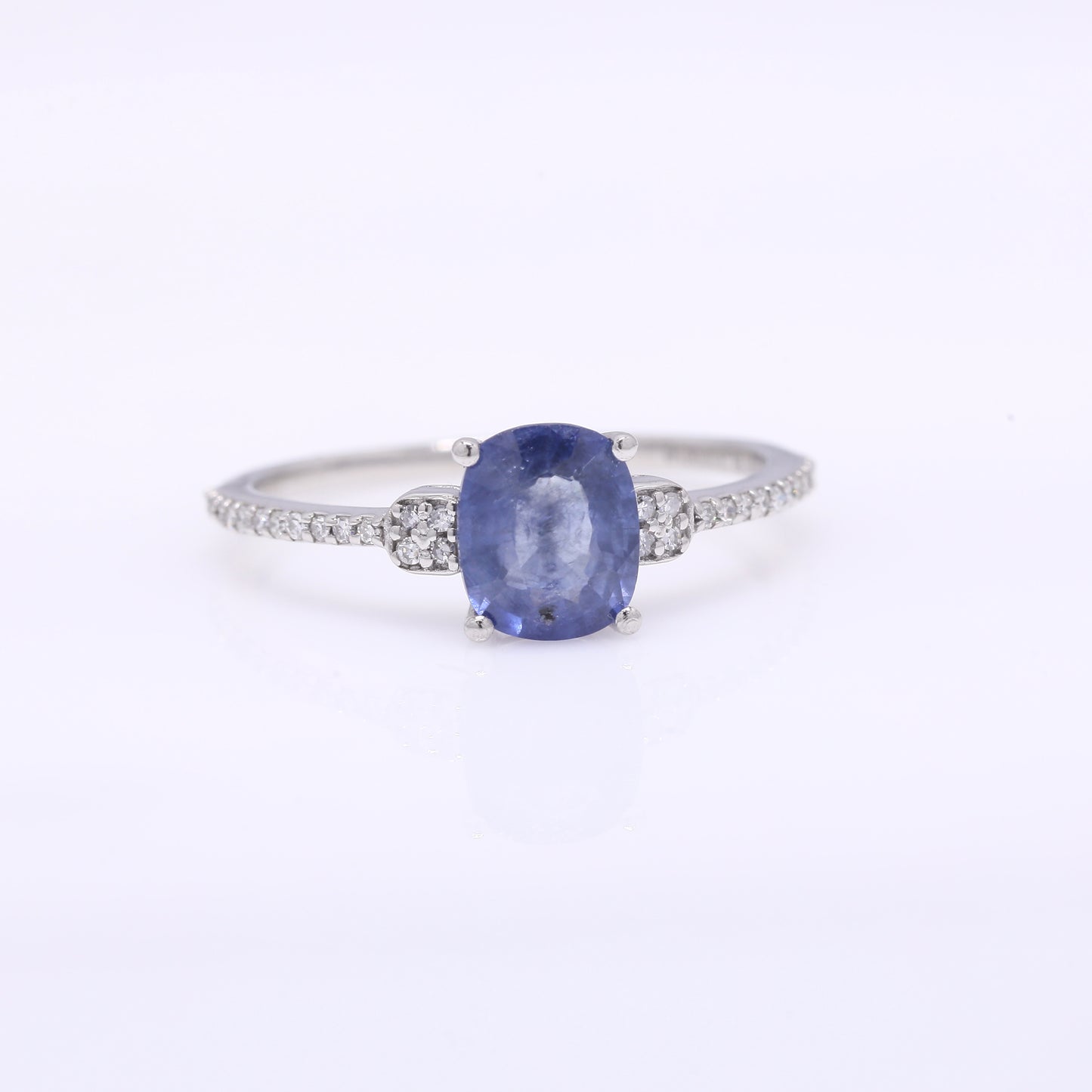 1.44 Ct Oval Mixed Cut Natural Sapphire 950 Platinum Ring