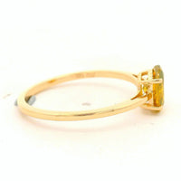 0.92 Ct Oval Yellow Diamond 14K Gold Ring