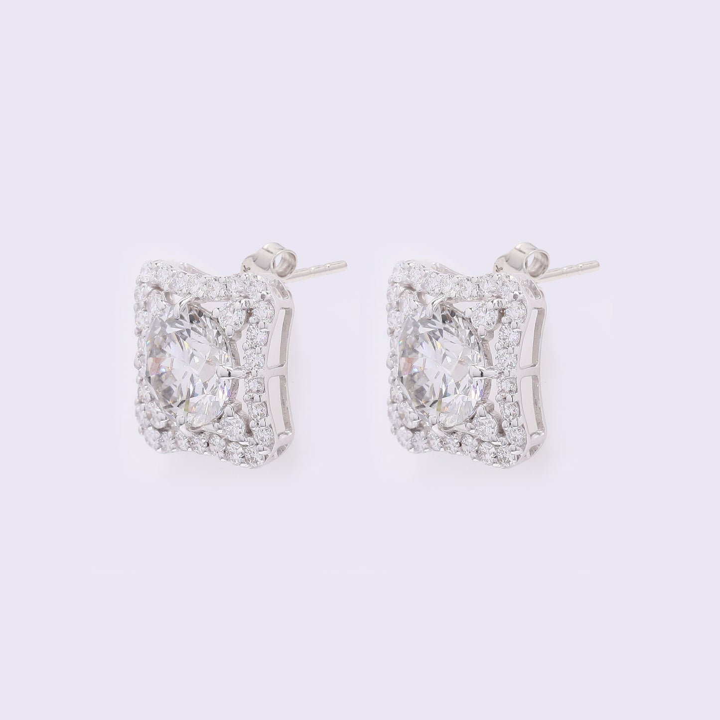 3.97 Carats Lab Grown Diamond 14K Gold Earrings
