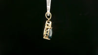3.43 Ct Oval Mixed Cut Natural Corundum Sapphire 14K Gold Pendant