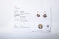5.69 Ct Pear Cabochon Natural Tourmaline 14K Gold Earrings