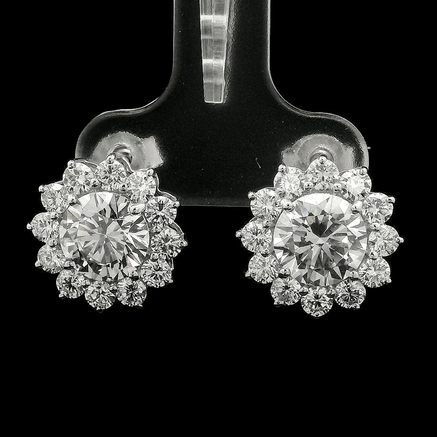 4.71 Carats Lab Grown Diamond 14K Gold Earrings