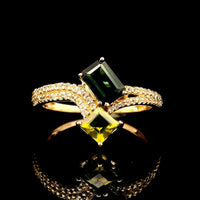 1.14 Ct Octagon Tourmaline 14K Gold Ring