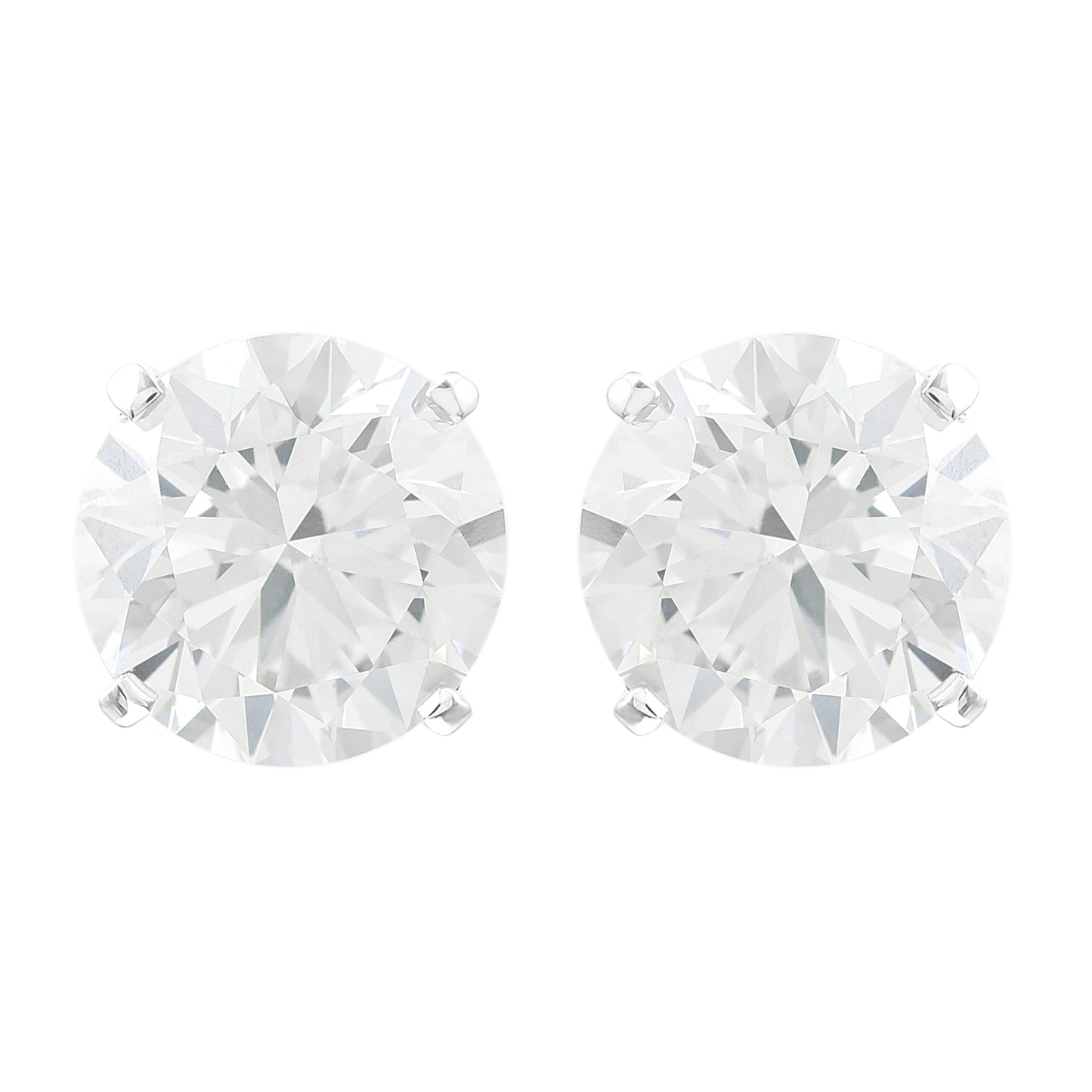 3.41 Carats Lab Grown Diamond 14K Gold Earrings