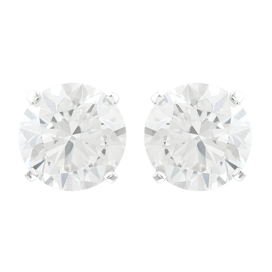 3.41 Carats Lab Grown Diamond 14K Gold Earrings