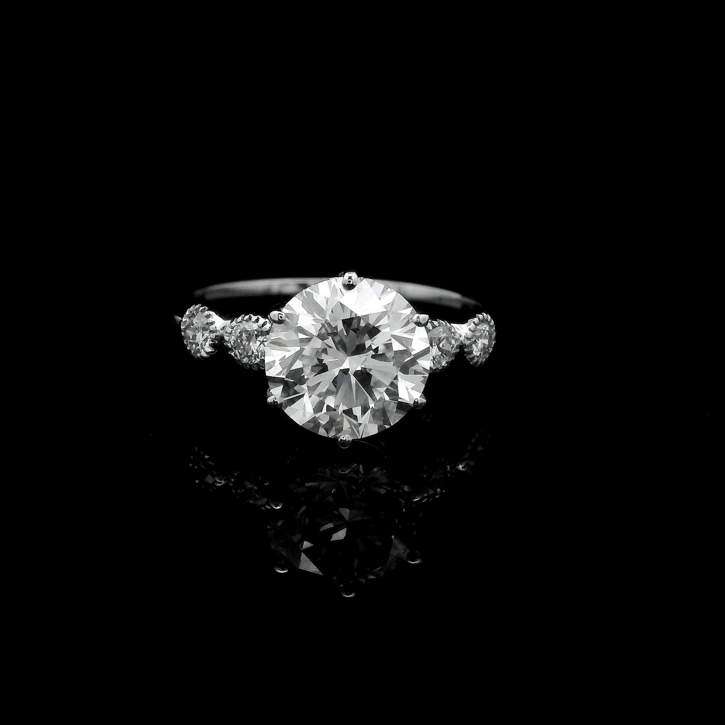 2.23 Ct Round Lab Grown Diamond 14K Gold Ring