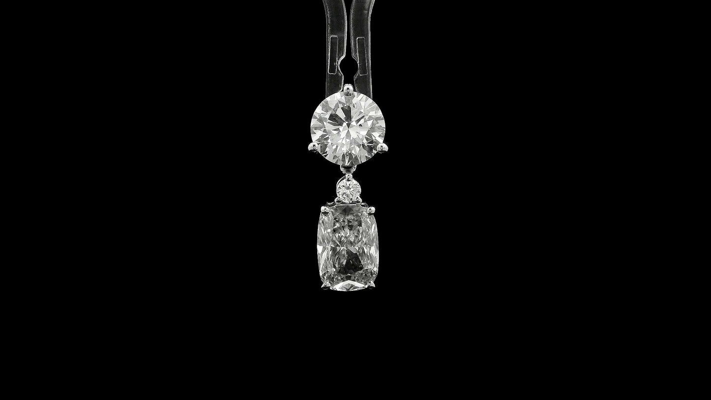 3.62 Carats Lab Grown Diamond 14K Gold Pendant