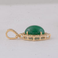 2.76 Ct Oval Emerald 9K Gold Pendant