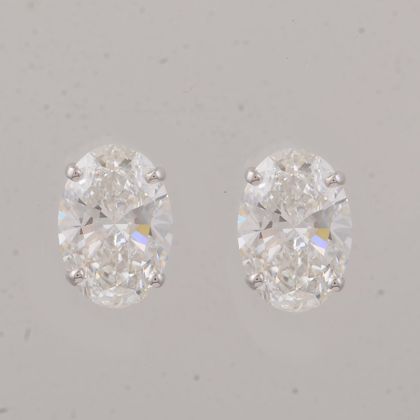 3.02 Carats Lab Grown Diamond 14K Gold Earrings