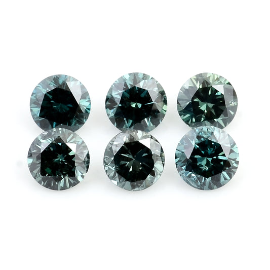 0.53 Blue Diamond Round Loose Gemstone