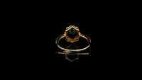 2.19 Ct Oval Natural Sapphire 14K Gold Ring