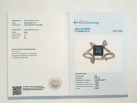 1.30 Ct Square Step Cut Natural Green Tourmaline 14K Gold Ring