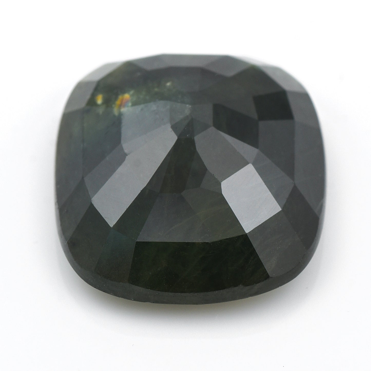 18.56 Natural Corundum Green Sapphire Rectangular Cushion Mixed Cut Gemstone
