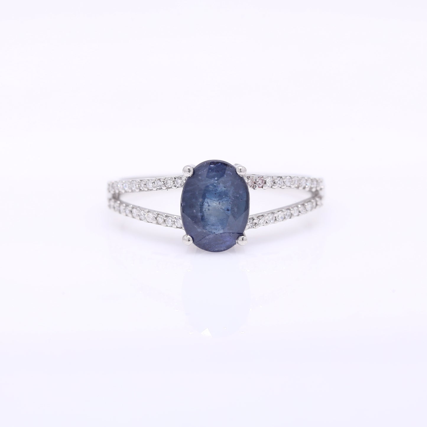 1.96 Ct Oval Mixed Cut Natural Sapphire 950 Platinum Ring