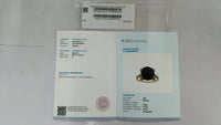 6.22 Ct Oval Mixed Cut Natural Sapphire 14K Gold Ring