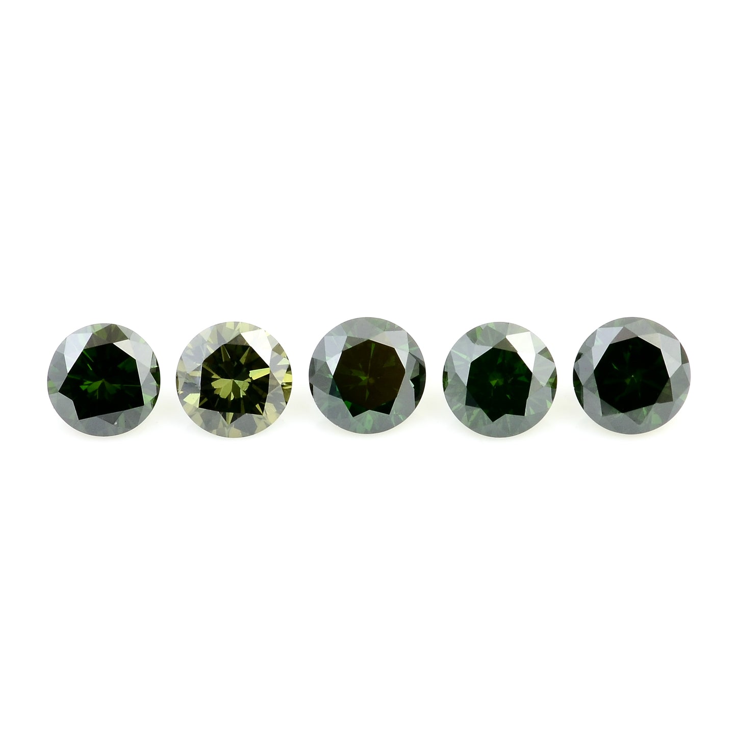 0.74 Green Diamond Round Loose Gemstone