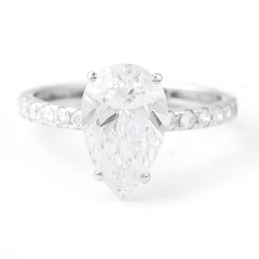 2.84 Carats Lab Grown Diamond 14K Gold Ring