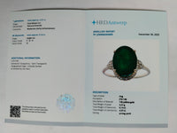 4.71 Ct Oval Mixed Cut Natural Emerald 14K Gold Ring