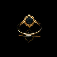 2.51 Ct Oval Mixed Cut Natural Sapphire 14K Gold Ring