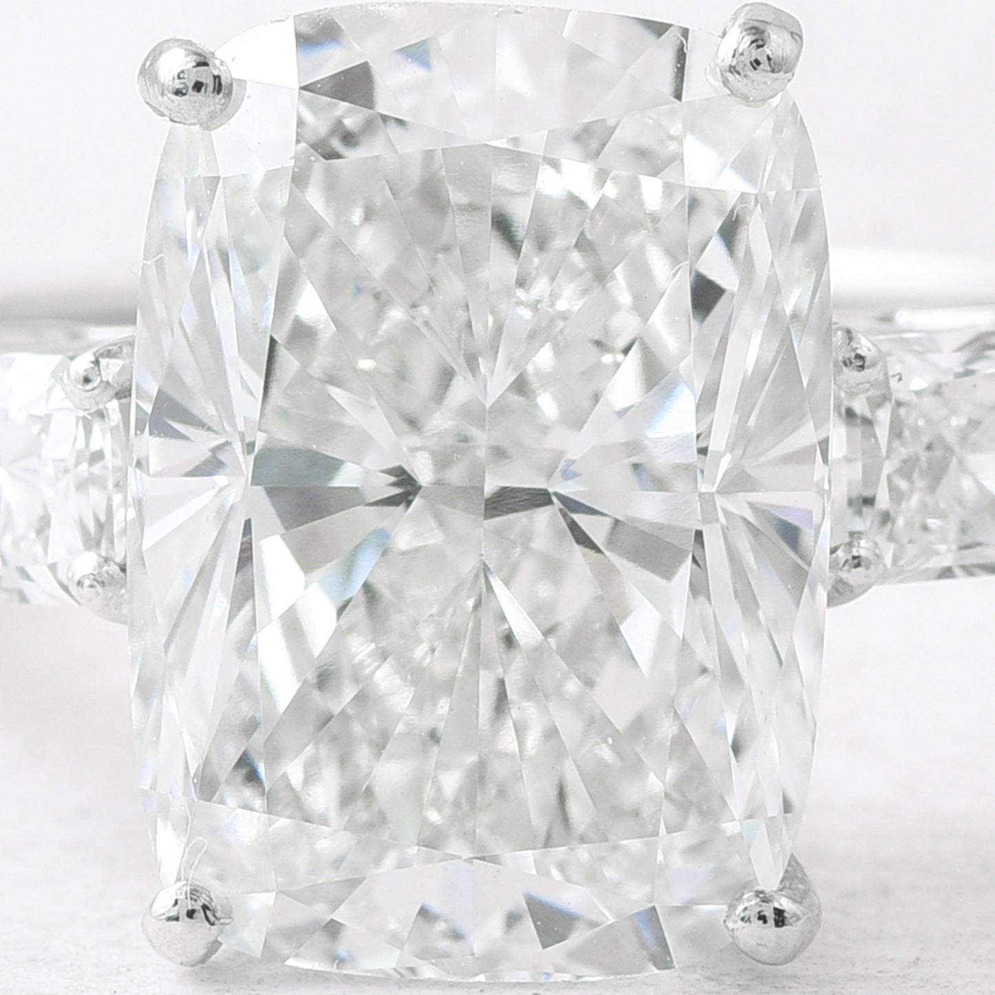 5.35 Ct Cushion Lab Grown Diamond 950 Platinum Ring
