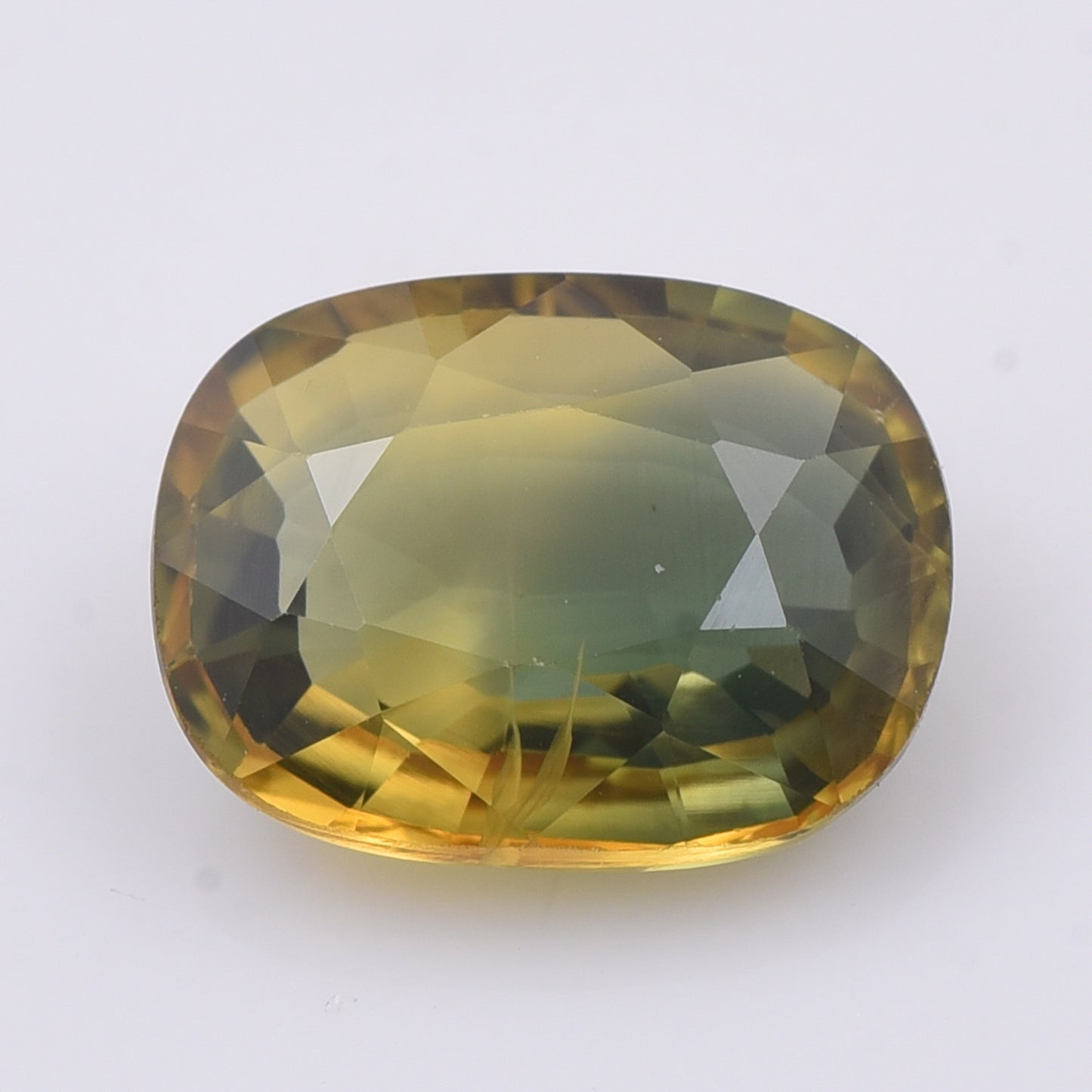 2.01 Natural Corundum Bi-Color Sapphire Rectangular Cushion Mixed Cut Gemstone