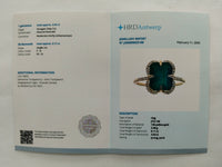 3.74 Ct Octagon Step Cut Natural Emerald 14K Gold Ring