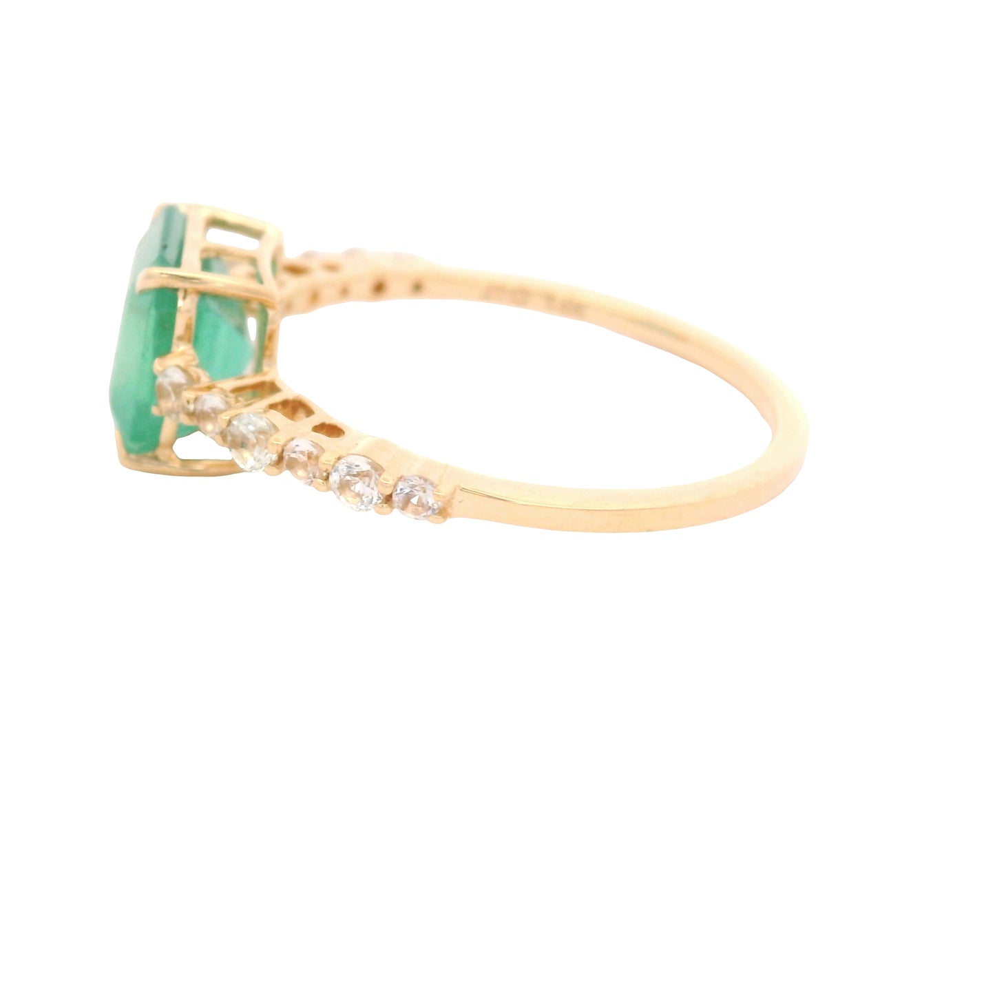 1.85 Ct Octagon Emerald 14K Gold Ring