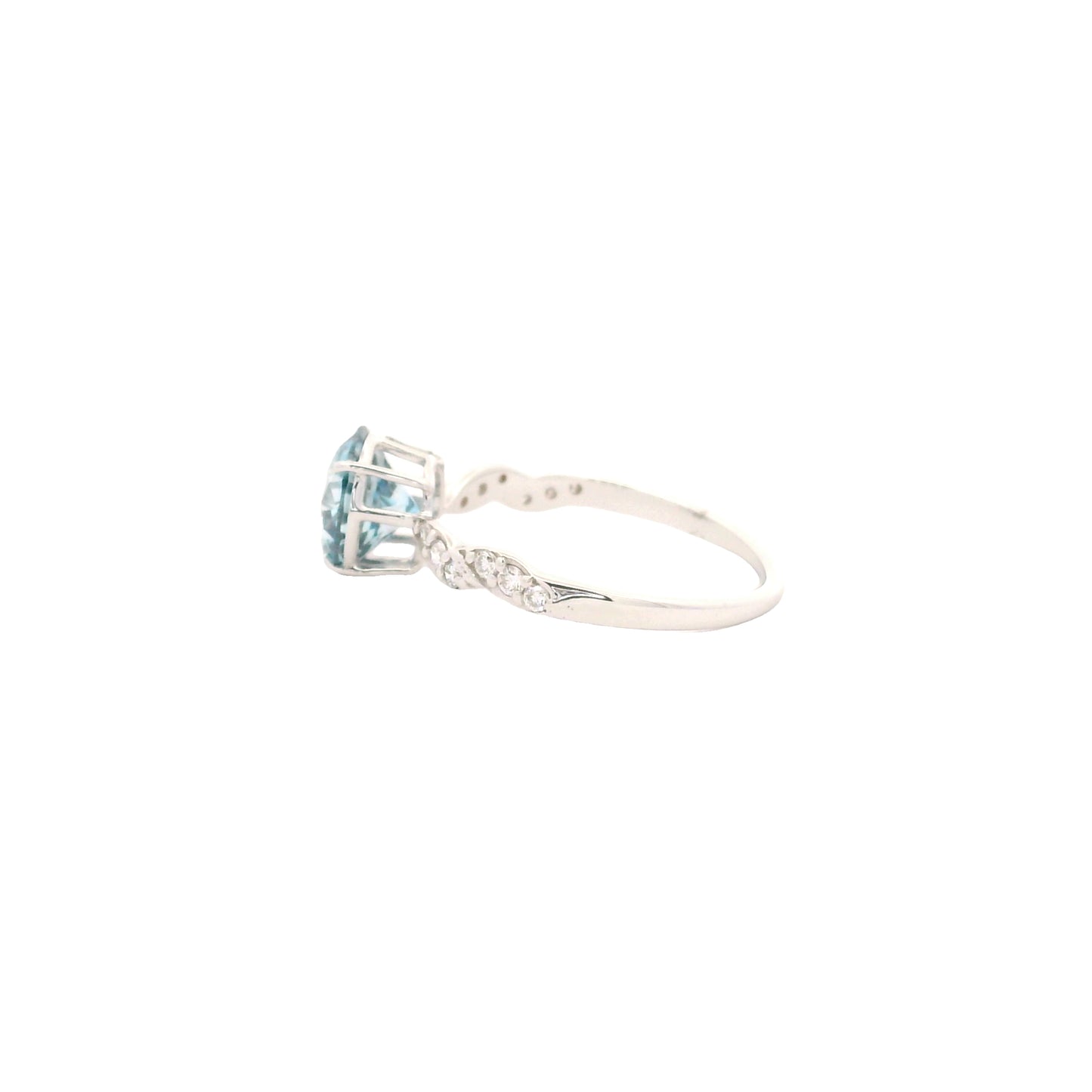1.95 Carats Blue Lab Grown Diamond 14K Gold Ring