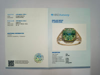 4.30 Ct Octagon Natural Eridot 14K Gold Ring