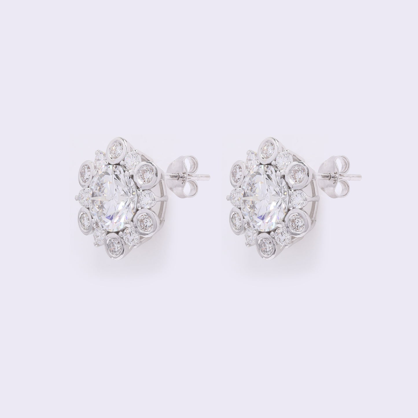 4.16 Carats Lab Grown Diamond 14K Gold Earrings