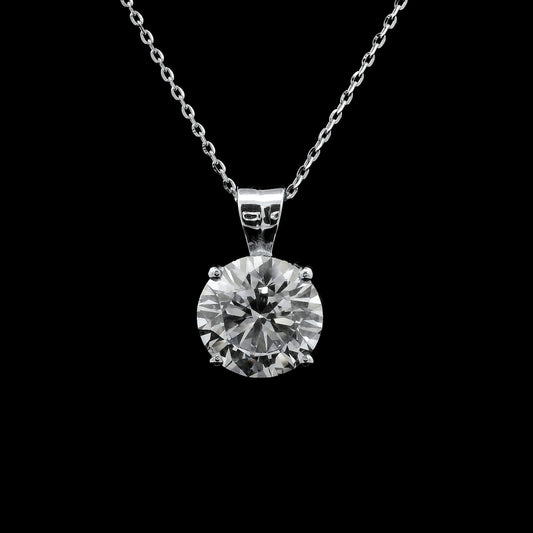 3.10 Carats Lab Grown Diamond 14K Gold Pendant