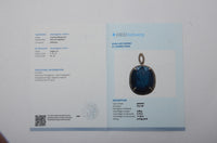 11.69 Ct Cushion Mixed Cut Natural Sapphire 14K Gold Pendant