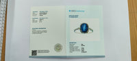 2.95 Ct Cushion Mixed Cut Natural Sapphire 14K Gold Ring