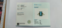 1.27 Ct Rectangle Step Cut Natural Emerald 14K Gold Ring