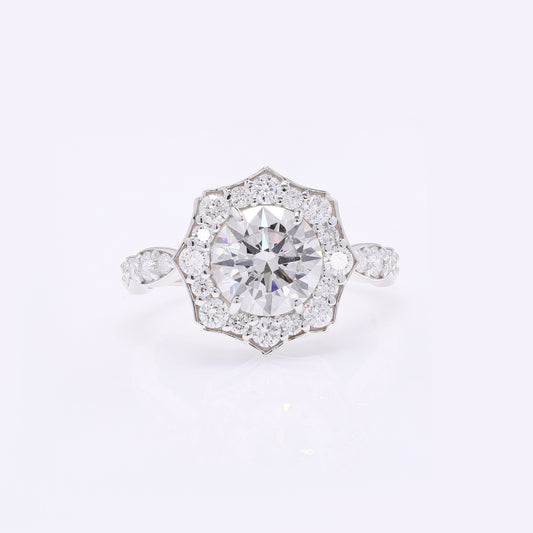 2.90 Carats Lab Grown Diamond 14K Gold Ring