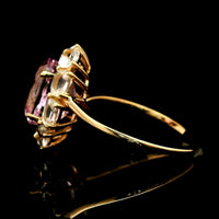 5.92 Ct Oval Kunzite 14K Gold Ring