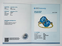 4.95 Ct Oval Natural Topaz 14K Gold Ring