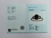 1.60 Ct Oval Mixed Cut Natural Sapphire 14K Gold Ring