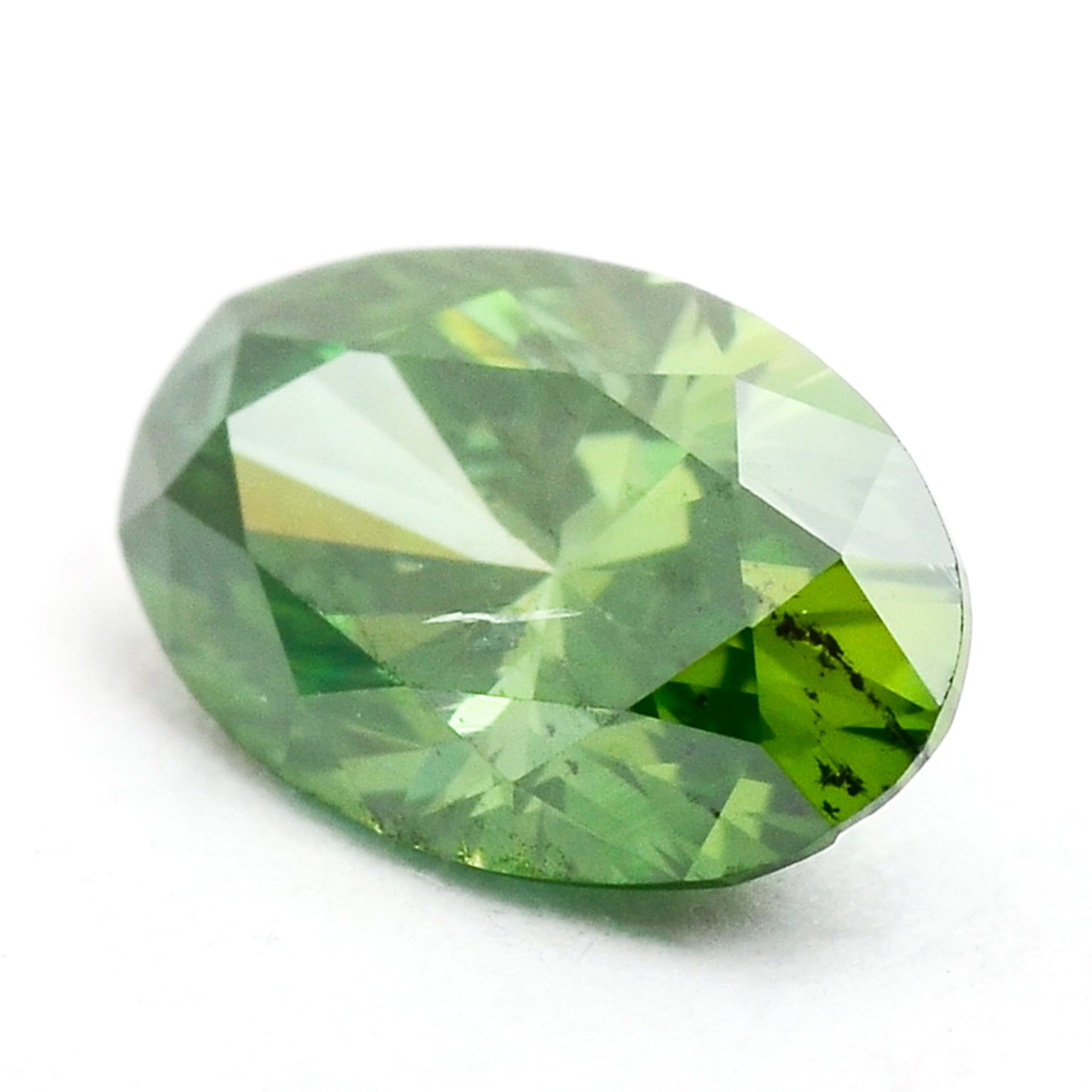 0.38 Green Diamond Oval Loose Diamond
