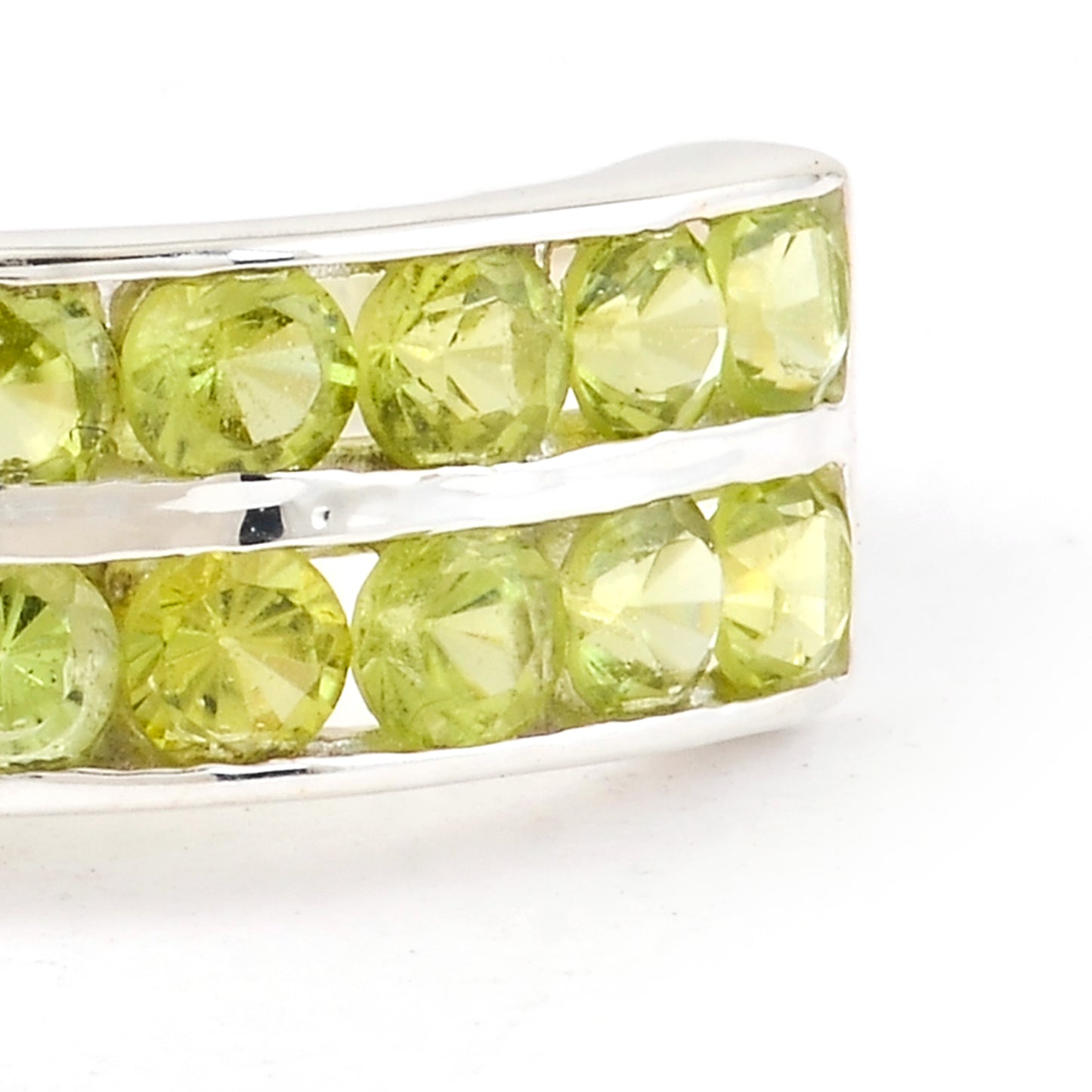2.20 Ct Round Peridot 925 Sterling Silver Ring