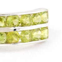 2.20 Ct Round Peridot 925 Sterling Silver Ring