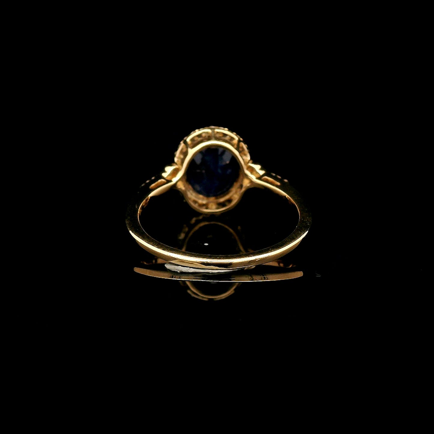 2.68 Ct Oval Mixed Cut Natural Sapphire 14K Gold Ring
