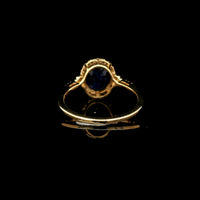2.68 Ct Oval Mixed Cut Natural Sapphire 14K Gold Ring