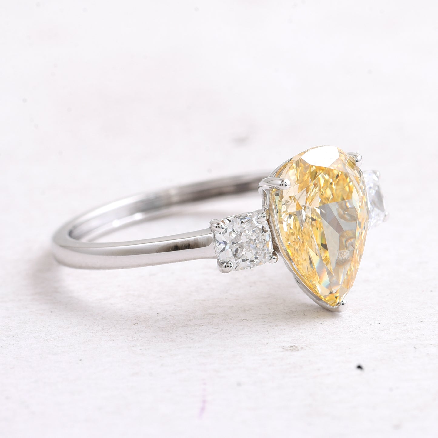 2.56 Ct Pear Lab Grown Diamond 14K Gold Ring