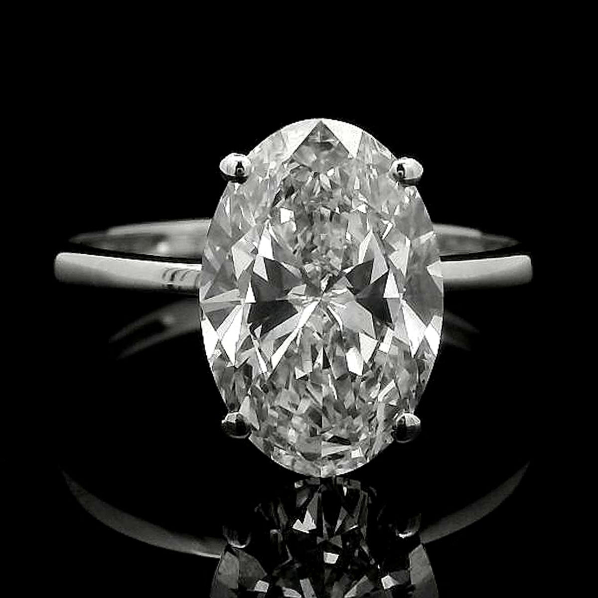 3.05 Carats Lab Grown Diamond 14K Gold Ring