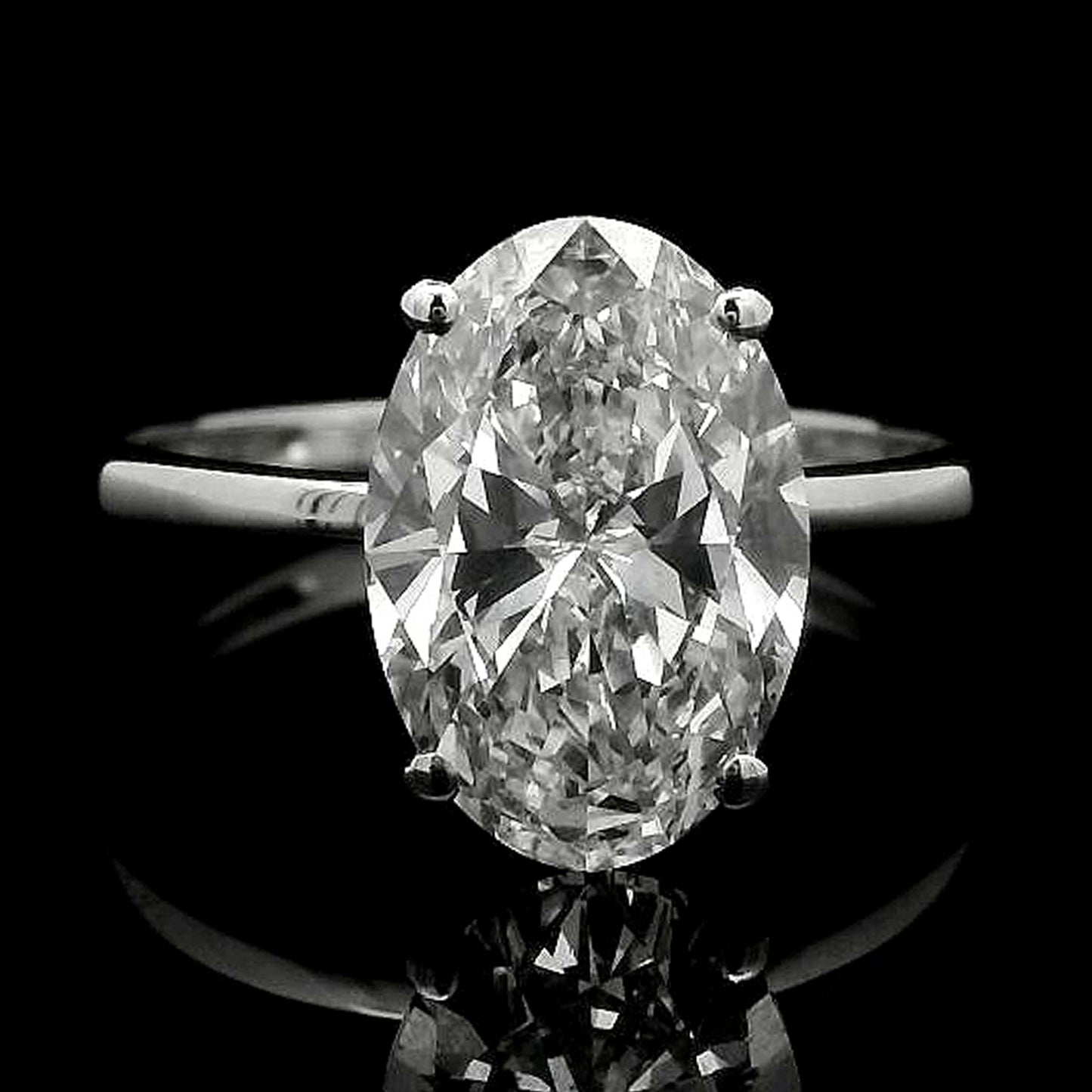 3.05 Carats Lab Grown Diamond 14K Gold Ring